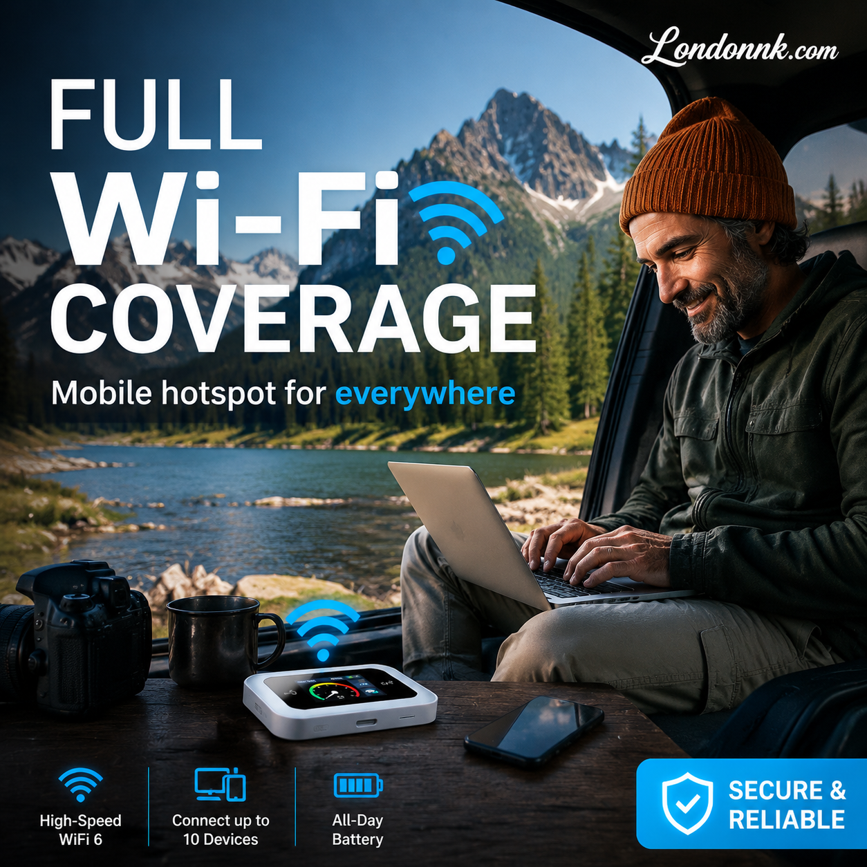 🥳2026 HOT SALE🥳💞50K+ SOLD!📶🌐 Mobile Hotspot – Portable WiFi, full coverage anywhere. No contract, no setup. Stay connected on the go! 📱✨