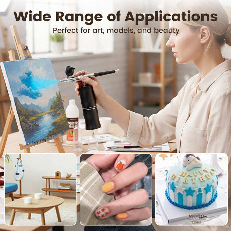 Cordless Airbrush Set for Diverse Applications