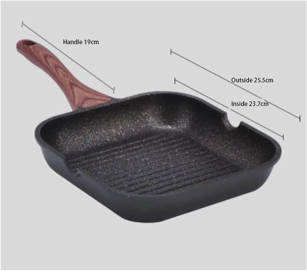 Maifan Stone Nonstick Grill Pan with Marble Coated (24cm)