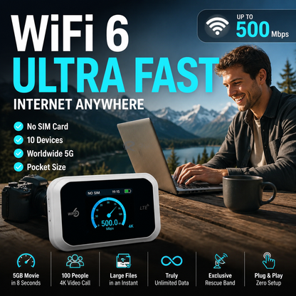 🥳2026 HOT SALE🥳💞50K+ SOLD!📶🌐 Mobile Hotspot – Portable WiFi, full coverage anywhere. No contract, no setup. Stay connected on the go! 📱✨