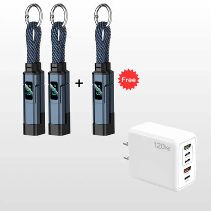 🔥Limited Time SALE 50% OFF🔥4-in-1 Digital Display Keychain Charging Cable
