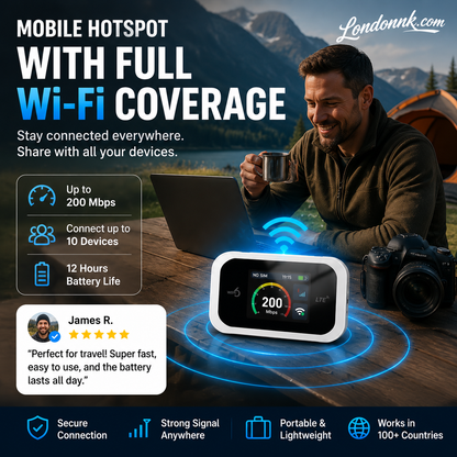 🥳2026 HOT SALE🥳💞50K+ SOLD!📶🌐 Mobile Hotspot – Portable WiFi, full coverage anywhere. No contract, no setup. Stay connected on the go! 📱✨