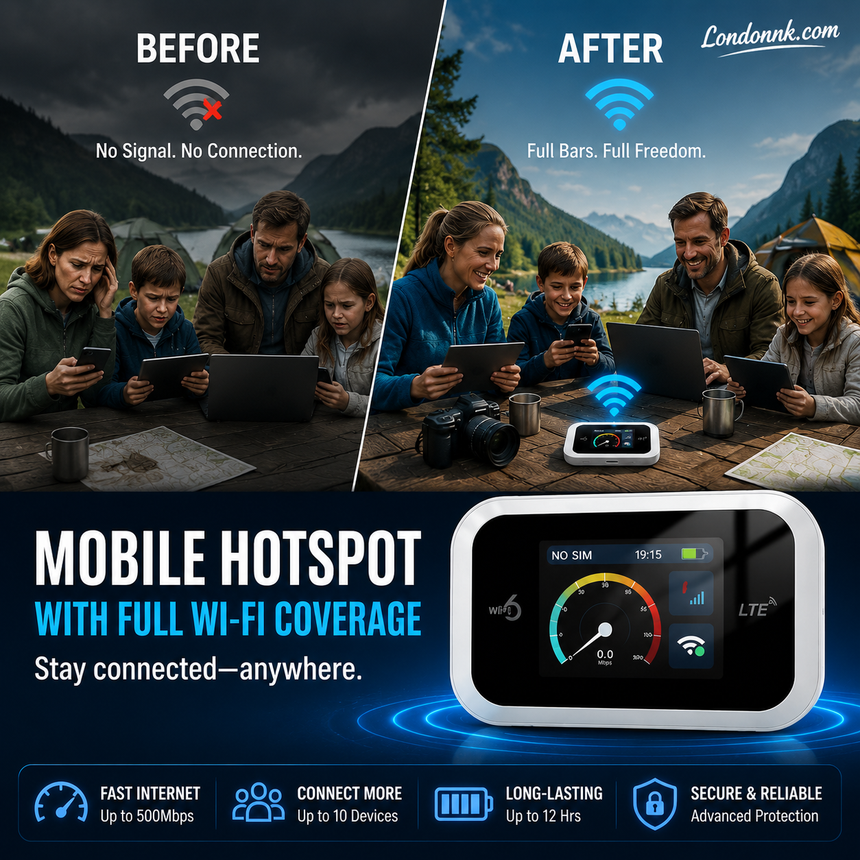 🥳2026 HOT SALE🥳💞50K+ SOLD!📶🌐 Mobile Hotspot – Portable WiFi, full coverage anywhere. No contract, no setup. Stay connected on the go! 📱✨
