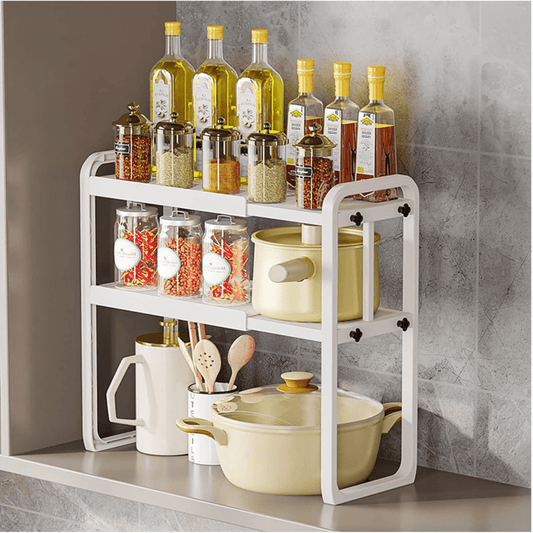 Multipurpose Heavy-Duty Extendable Kitchen Storage Rack